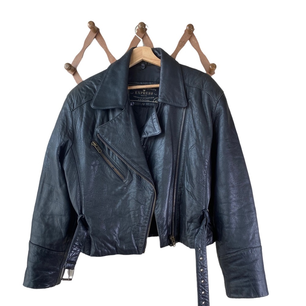 Vintage express leather Moto jacket